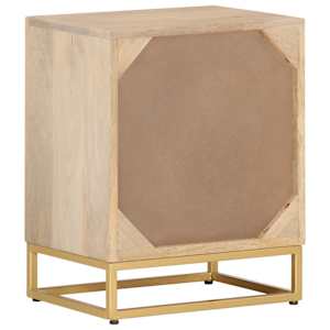 Noční stolek 40x30x50 cm masivní mangovníkové dřevo a železo - obrázek 5