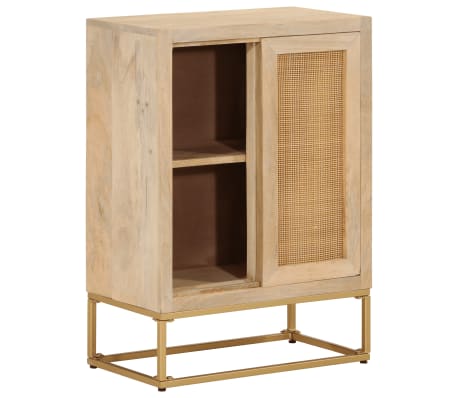 vidaXL bufete, 55x30x76 cm, mango masīvkoks un dzelzs