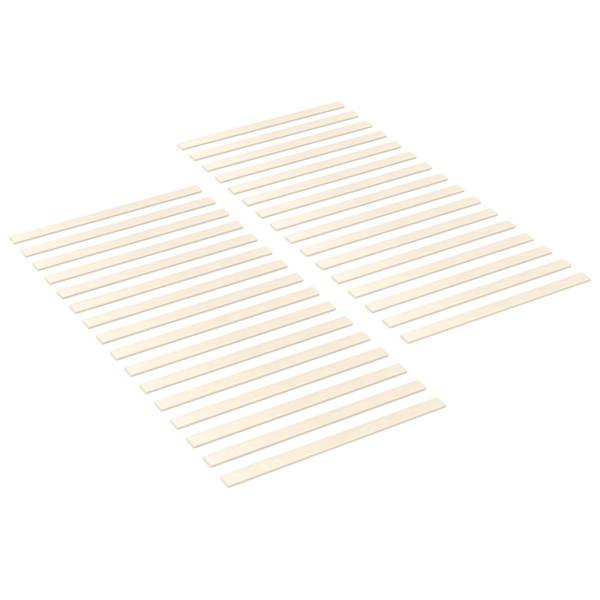 vidaXL Voodilatti 32 tk Neutraalne 90 x 6 x 1,3 cm Tahke m&auml;nd