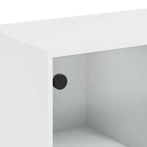 Knihovna s dvířky bílá 136 x 37 x 109 cm kompozitní dřevo - obrázek 10