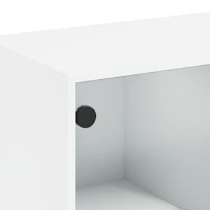Knihovna s dvířky bílá 136 x 37 x 142 cm kompozitní dřevo - obrázek 10