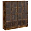 vidaXL ustega raamaturiiul, suitsutatud tamm, 136x37x142 cm, tehispuit
