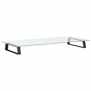 Stojan na monitor černý 80 x 35 x 8 cm tvrzené sklo a kov - obrázek 6
