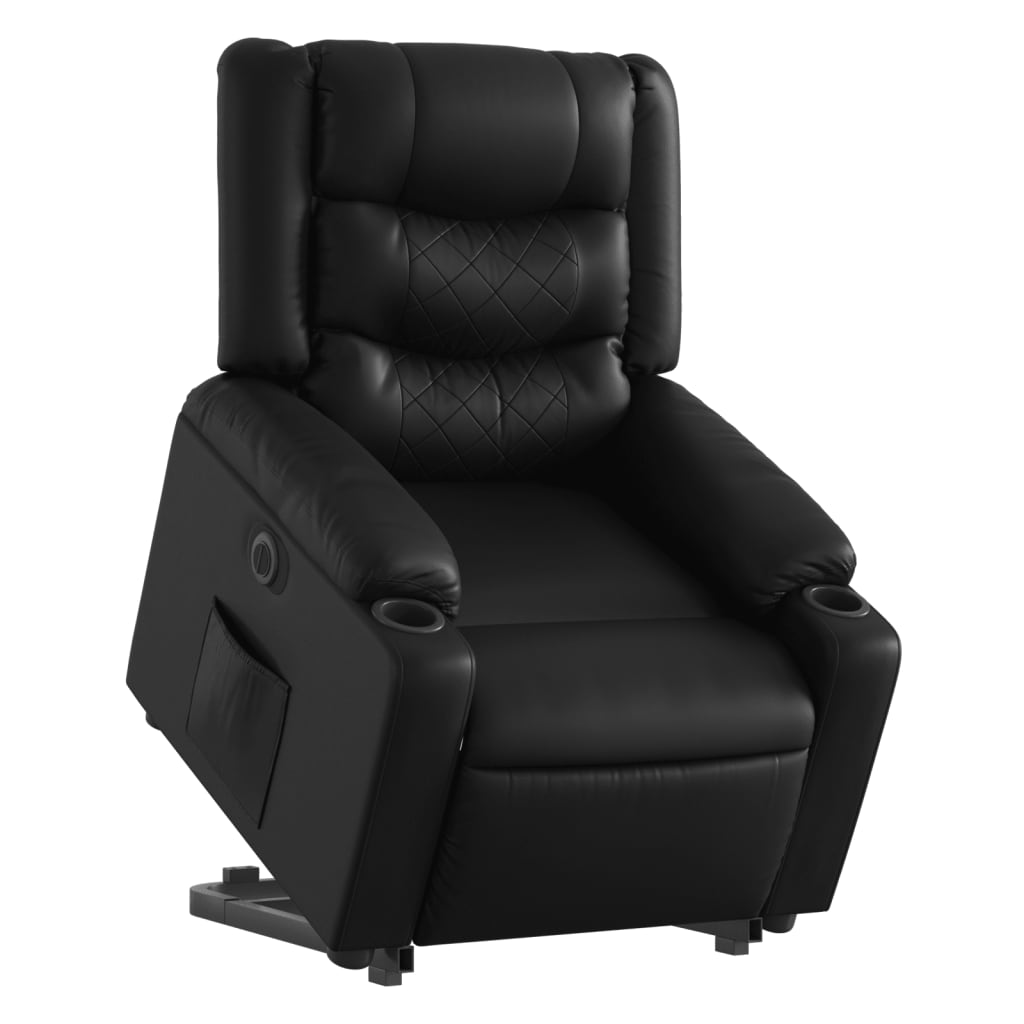 vidaXL Fauteuil inclinable électrique noir similicuir