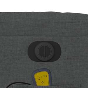 Elektrické masážní polohovací křeslo tmavě šedé textil - obrázek 12