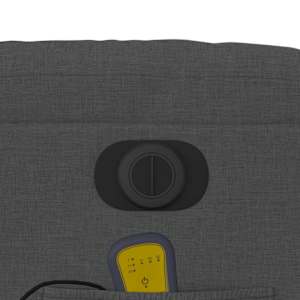 Elektrické zvedací masážní polohovací křeslo tmavě šedé textil - obrázek 13