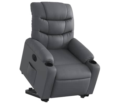 vidaXL Fauteuil inclinable électrique gris similicuir