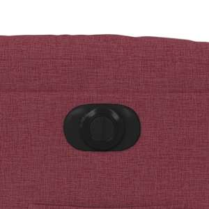 Elektrické polohovací křeslo vínové textil - obrázek 12