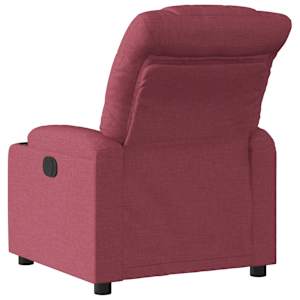 Elektrické polohovací křeslo vínové textil - obrázek 5