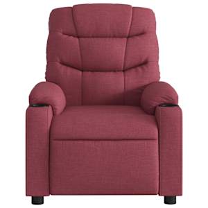 Elektrické polohovací křeslo vínové textil - obrázek 9