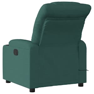 Elektrické masážní polohovací křeslo tmavě zelené textil - obrázek 5