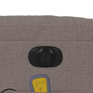 Elektrické masážní polohovací křeslo taupe textil - obrázek 12