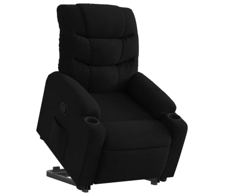 vidaXL Fauteuil inclinable noir tissu