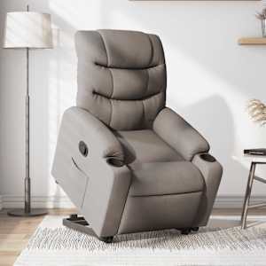 Naslanjač s funkcijo vstajanja taupe blago