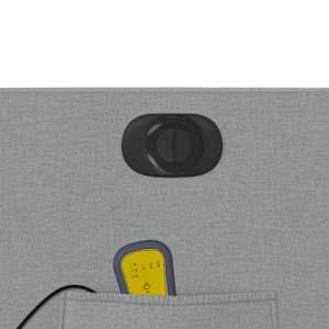 Elektrické masážní polohovací křeslo světle šedé textil - obrázek 12
