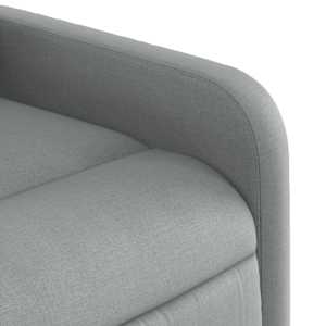 Elektrické masážní polohovací křeslo světle šedé textil - obrázek 11