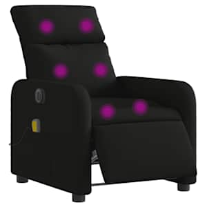 Elektrické masážní polohovací křeslo černé textil - obrázek 3