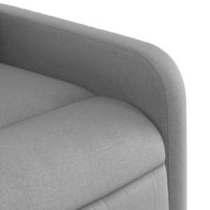 Elektrické zvedací masážní polohovací křeslo světle šedé textil - obrázek 12