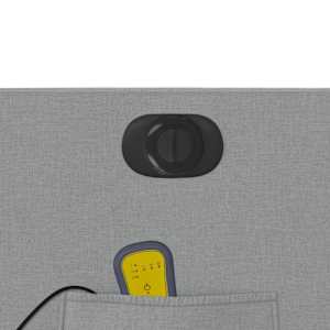 Elektrické zvedací masážní polohovací křeslo světle šedé textil - obrázek 13