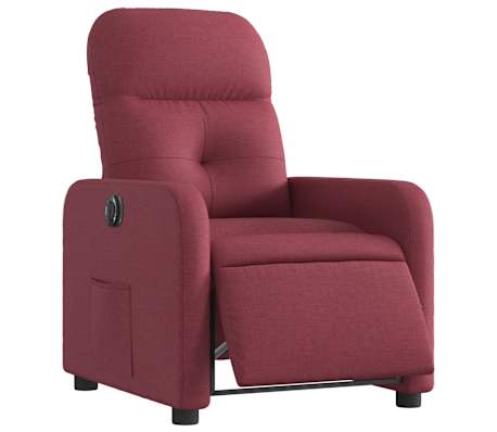 vidaXL Relaxsessel Elektrisch Weinrot Stoff