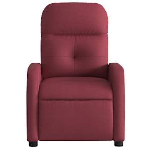 Elektrické polohovací křeslo vínové textil - obrázek 9