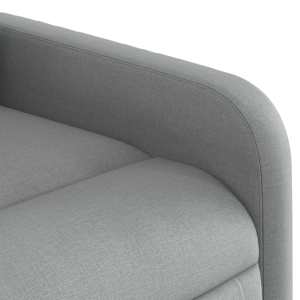 Elektrické masážní polohovací křeslo světle šedé textil - obrázek 10