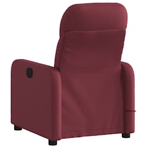 Elektrické masážní polohovací křeslo vínové textil - obrázek 5