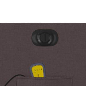 Elektrické masážní polohovací křeslo tmavě hnědé textil - obrázek 12
