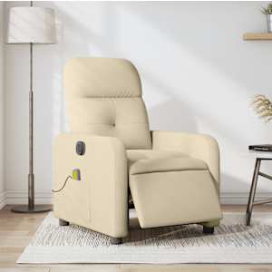 Električni masažni stol krem blago