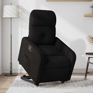 Stol s funkcijo vstajanja črno blago