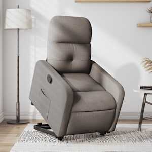 Naslanjač s funkcijo vstajanja taupe blago