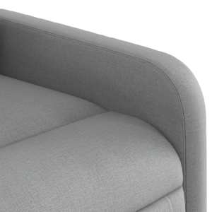 Zvedací masážní polohovací křeslo světle šedé textil - obrázek 10