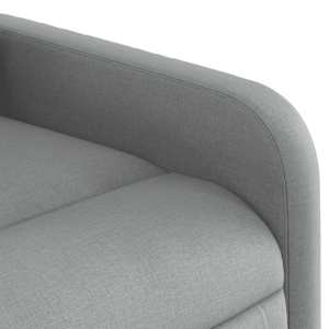 Zvedací masážní polohovací křeslo světle šedé textil - obrázek 11