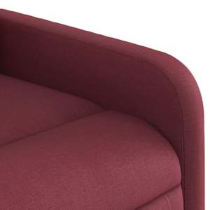Zvedací masážní polohovací křeslo vínové textil - obrázek 11
