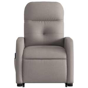 Zvedací masážní polohovací křeslo taupe textil - obrázek 9