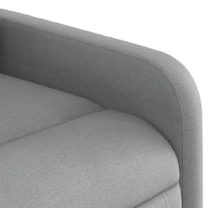 Elektrické zvedací masážní polohovací křeslo světle šedé textil - obrázek 12