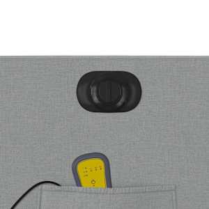 Elektrické zvedací masážní polohovací křeslo světle šedé textil - obrázek 13