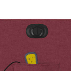 Elektrické zvedací masážní polohovací křeslo vínové textil - obrázek 13