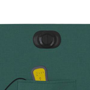 Elektrické zvedací masážní polohovací křeslo zelené textil - obrázek 13