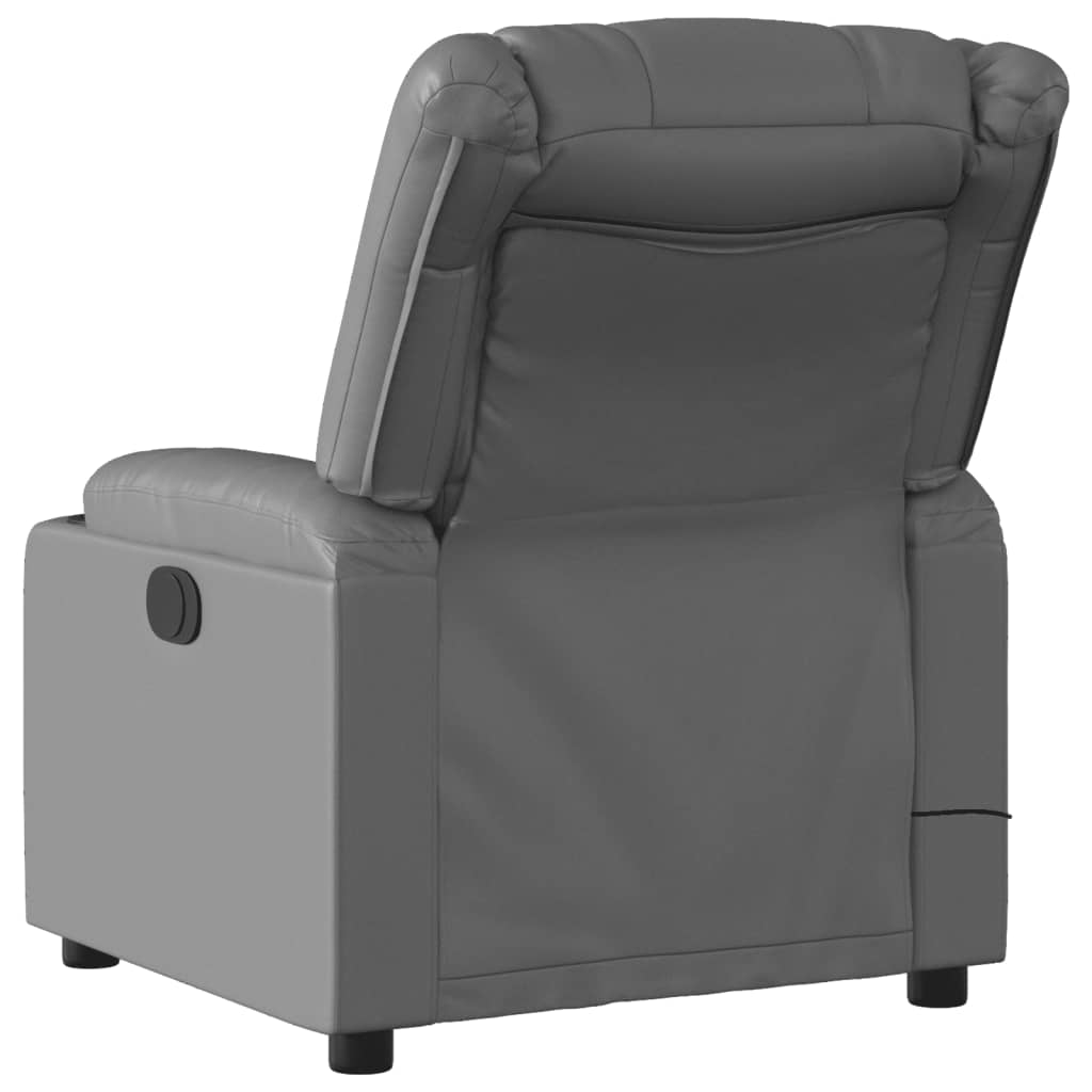 Massagesessel Relaxsessel Grau Kunstleder vidaXL - Produktbild 3