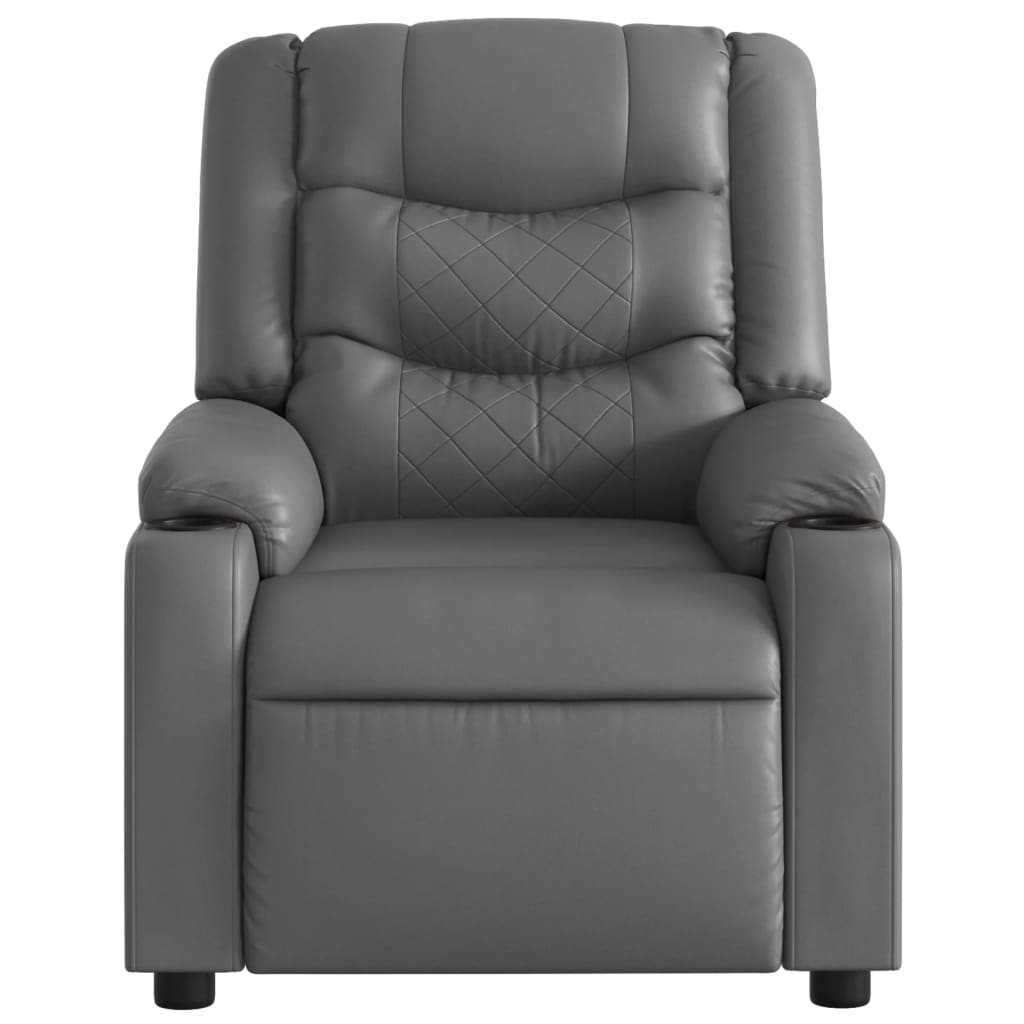 Massagesessel Relaxsessel Grau Kunstleder vidaXL - Produktbild 6