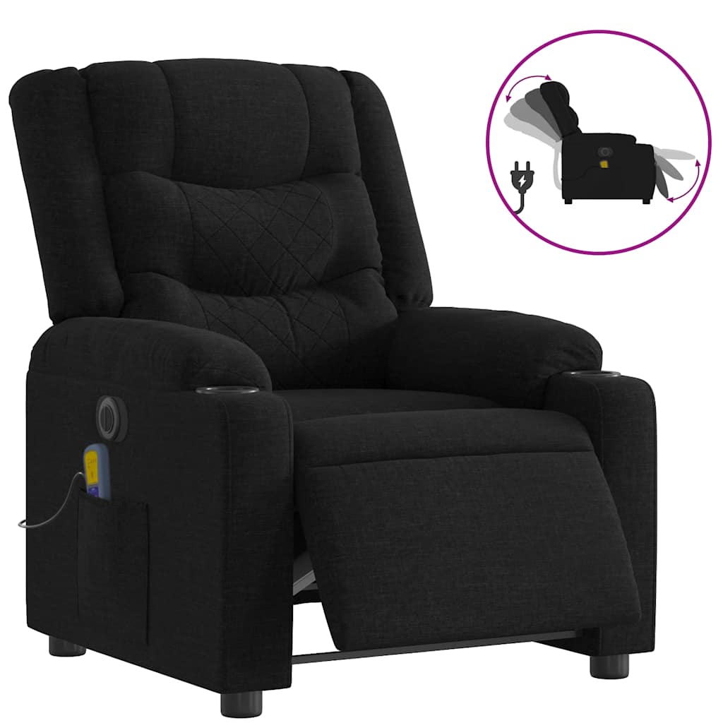 Electric Massage Recliner Chair Black