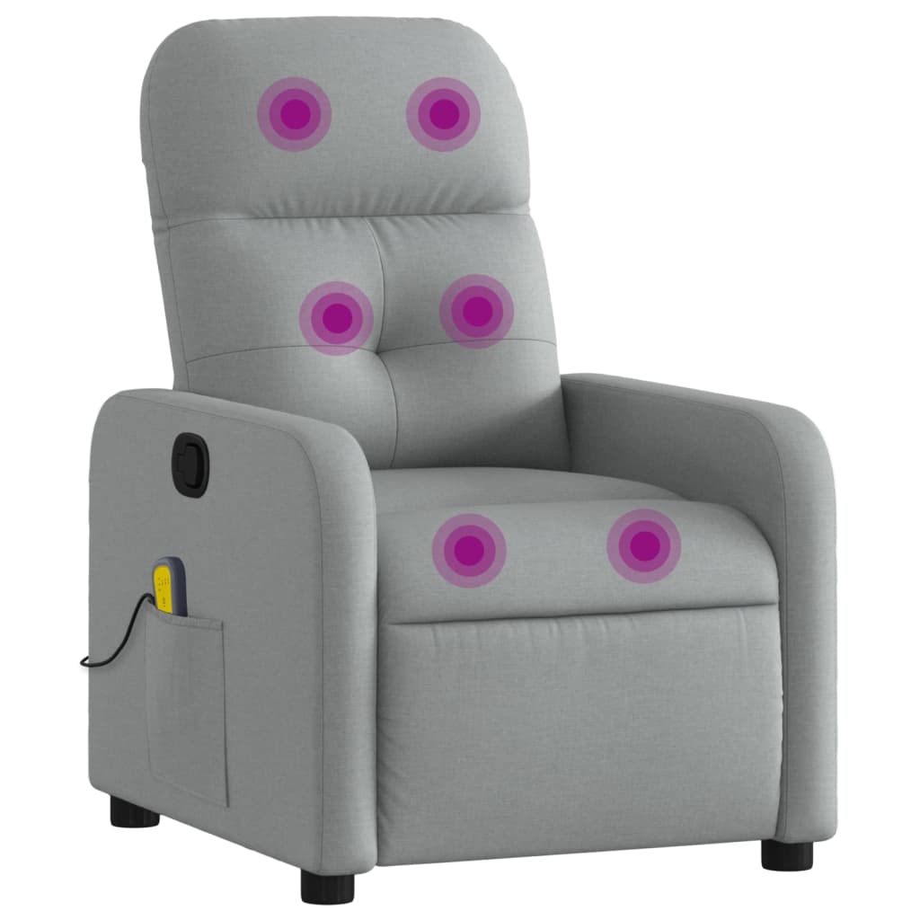 Massage Recliner Chair Light Grey