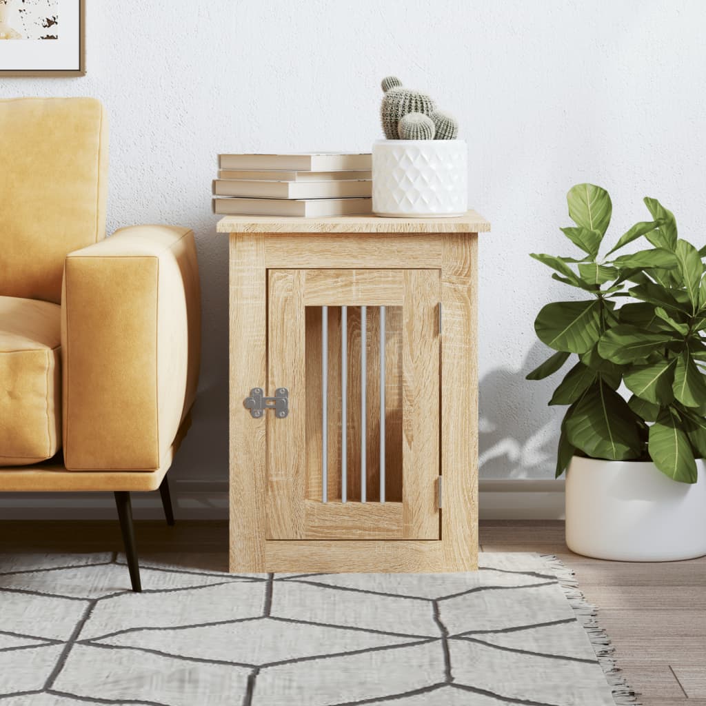 vidaXL Dog Crate Furniture Sonoma Oak 45x62x59 cm Engineered Wood