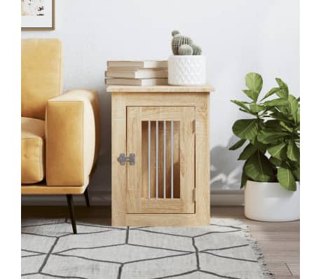 vidaXL Dog Crate Furniture Sonoma Oak 45x62x59 cm Engineered Wood