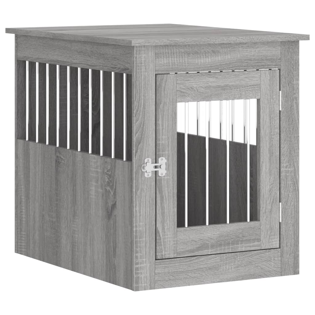 vidaXL Hondenbench 55x75x65 cm bewerkt hout grijs sonoma