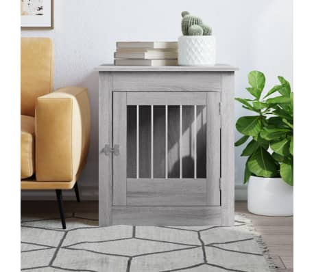 vidaXL Клетка за куче мебел, сив сонома, 64,5x80x71см, инженерно дърво, Сив сонома vidaXL Клетка за куче мебел, сив сонома, 64,5x80x71см, инженерно дърво