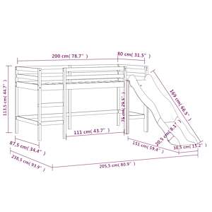 Dětská patrová postel se závěsy růžová 80 x 200 cm borovice - obrázek 14