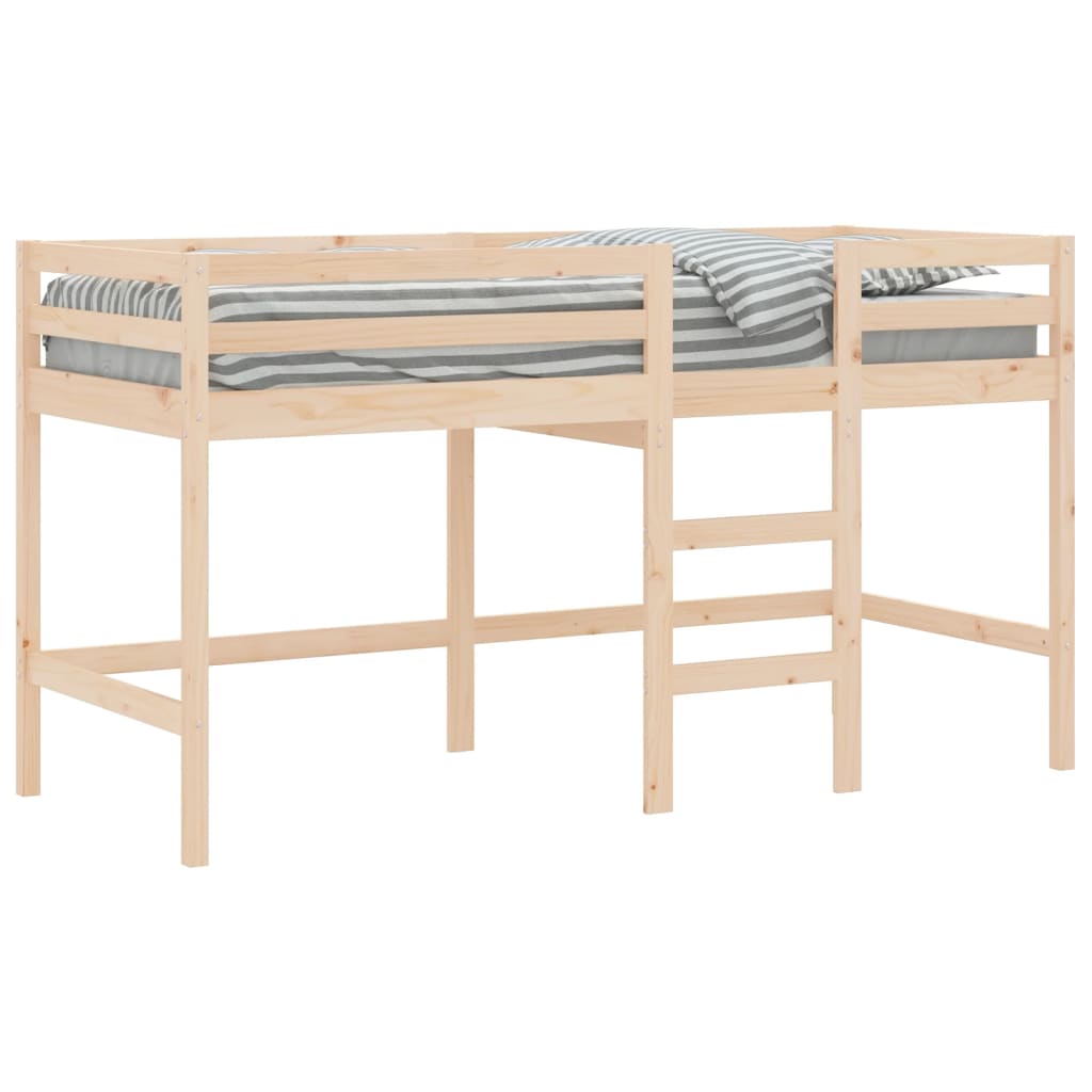 vidaXL Kinderhoogslaper met ladder 80x200 cm massief grenenhout afbeelding