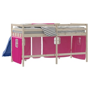 Závěsy na patrovou postel růžové polyester - obrázek 7
